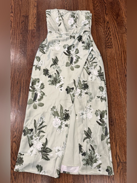 BHLDN Dresses & Skirts - BHLDN Avianna Stretch Satin Strapless Side Slit In Maxi Size US 4